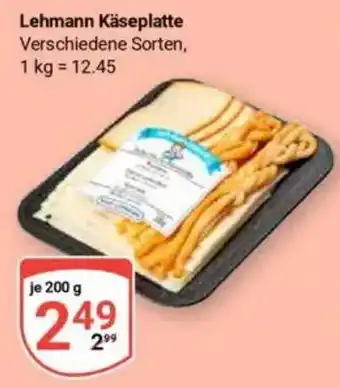 Globus Lehmann Käseplatte Angebot