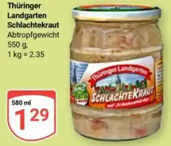 Globus Thüringer Landgarten Schlachtekraut Angebot