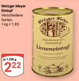 Globus Metzger Meyer Eintopf Angebot