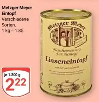 Globus Metzger Meyer Eintopf Angebot