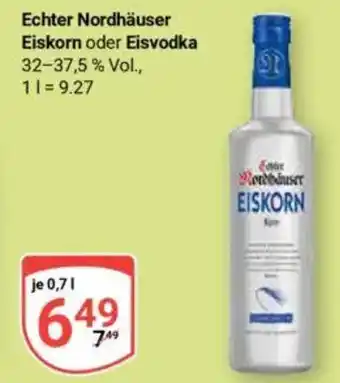 Globus Echter Nordhäuser Eiskorn oder Eisvodka Angebot