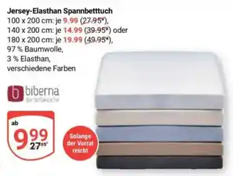 Globus b biberna Jersey-Elasthan Spannbetttuch Angebot