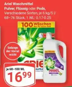 Globus Ariel Waschmittel Pulver, Flüssig oder Pods Angebot