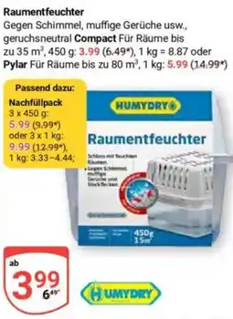 Globus Raumentfeuchter HUMYDRY Angebot