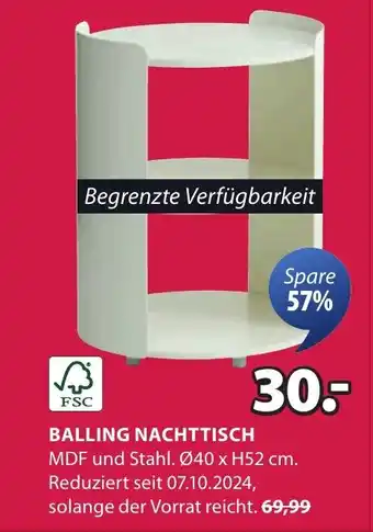 Jysk Balling nachttisch Angebot