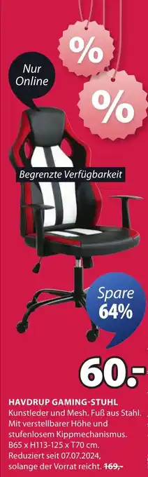 Jysk Havdrup gaming-stuhl Angebot