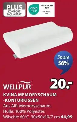 Jysk Kvina memoryschaum -konturkissen WELLPUR Angebot