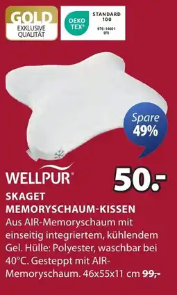 Jysk Memoryschaum-kissen WELLPUR Angebot