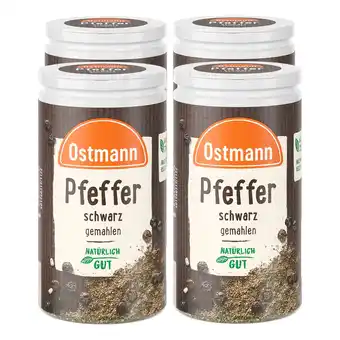 Netto Marken-Discount Ostmann Pfeffer schwarz gemahlen Streuer 40 g, 4er Pack Angebot