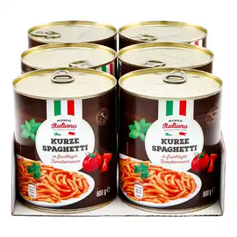 Netto Marken-Discount Mondo Italiano Spaghetti in Tomatensauce 800 g, 6er Pack Angebot