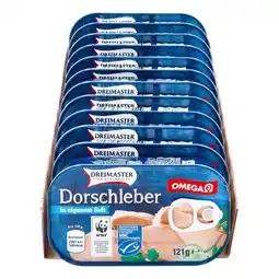 Netto Marken-Discount Dreimaster Dorschleber 121 g Abtropfgewicht, 12er Pack Angebot