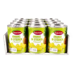 Netto Marken-Discount Beste Ernte Ananas in Stücken 340 g Abtropfgewicht, 12er Pack Angebot