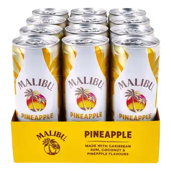 Netto Marken-Discount Malibu Pineapple Mixgetränk 10,0 % vol 0,25 Liter, 12er Pack Angebot