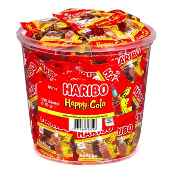 Netto Marken-Discount Haribo Happy-Cola Minis - 100 Stück im Eimer, 1kg - Inhalt: 2 Flaschen Angebot