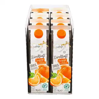 Netto Marken-Discount Lieblings Orangendirektsaft 1 Liter, 8er Pack Angebot