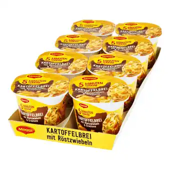 Netto Marken-Discount Maggi 5 Minuten Terrine Kartoffelbrei mit Röstzwiebeln 56 g, 8er Pack Angebot