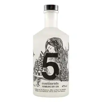 Netto Marken-Discount 5 Continents Hamburg Dry Gin 47,0 % vol 0,7 Liter Angebot