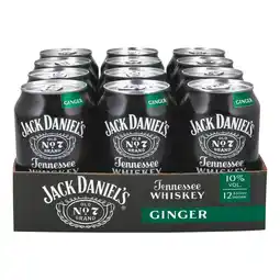 Netto Marken-Discount Jack Daniel's Whiskey & Ginger Mixgetränk 10,0 % vol 0,33 Liter Dose, 12er Pack Angebot