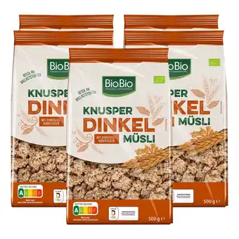 Netto Marken-Discount BioBio Knusper Dinkel Müsli 500 g, 5er Pack Angebot