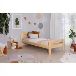 Netto Marken-Discount TiCAA Einzelbett Doppelbett Bert Kiefer Natur aus Massivholz Angebot