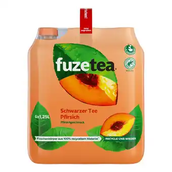 Netto Marken-Discount Fuze Tea Eistee Schwarzer Tee Pfirsich 1,25 Liter, 6er Pack Angebot