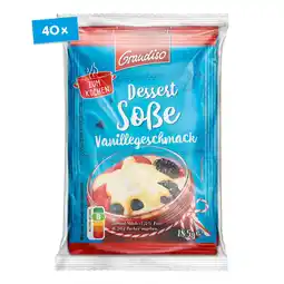 Netto Marken-Discount Grandiso Dessertsoße Vanillegeschmack für 3 x 500ml Milch, 40er Pack Angebot