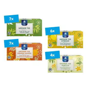 Netto Marken-Discount Captains Tea Grüner Tee 43,75 g, verschiedene Sorten, 24er Pack Angebot