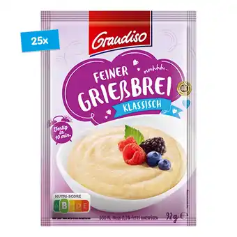 Netto Marken-Discount Grandiso Griessbrei für 500 ml Milch, 25er Pack Angebot