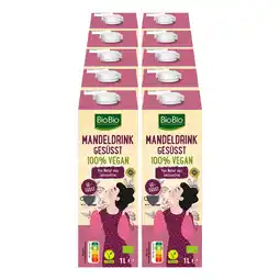 Netto Marken-Discount BioBio Mandeldrink gesüßt 1 Liter, 10er Pack Angebot