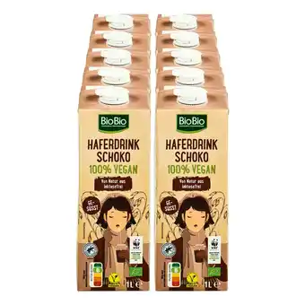 Netto Marken-Discount BioBio Haferdrink Schoko 1 Liter, 10er Pack Angebot