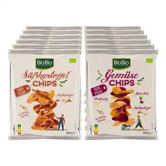 Netto Marken-Discount BioBio Gemüse- / Süßkartoffelchips 100 g, verschiedene Sorten, 12er Pack Angebot