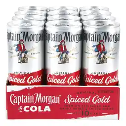 Netto Marken-Discount Captain Morgan Spiced Gold & Cola 10,0 % vol 0,25 Liter Dose, 12er Pack Angebot