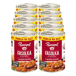 Netto Marken-Discount Pamapol Fasolka Weiße Bohnen mit Würstchen in Tomatensauce 380g, 10er Pack Angebot