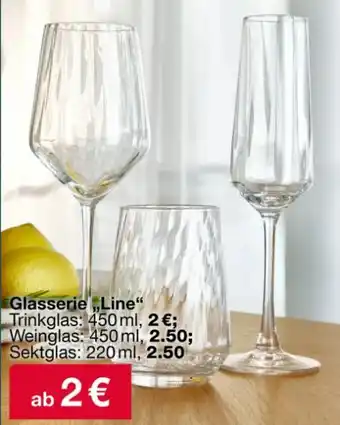 Woolworth Trinkglas Line Angebot