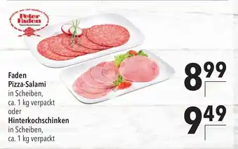 CITTI Markt Peter Faden Faden Pizza-Salami oder Hinterkochschinken Angebot