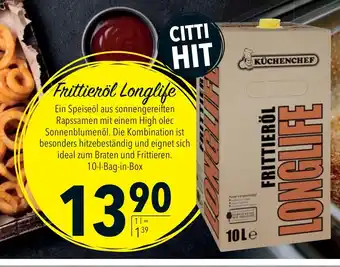 CITTI Markt KÜCHENCHEF Frittieröl Longlife Angebot