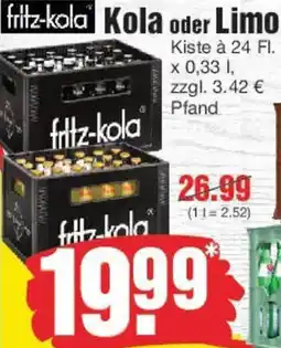 Edeka fritz-kola Kola oder Limo Angebot