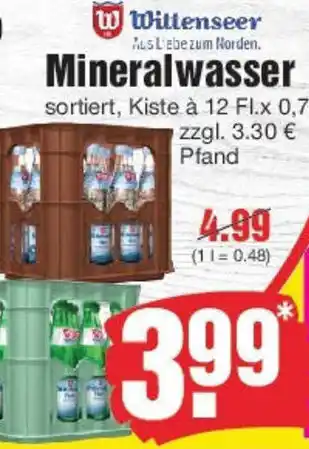 Edeka Wittenseer Mineralwasser Angebot