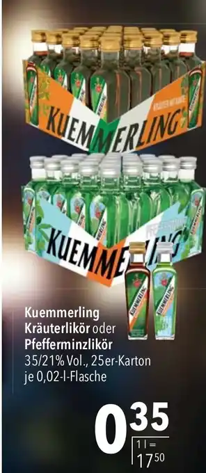 CITTI Markt Kuemmerling Kräuterlikör oder Pfefferminzlikör Angebot