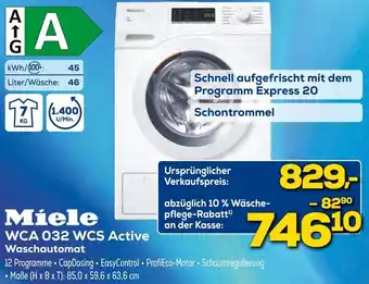 Euronics Miele WCA 032 WCS Active Waschautomat Angebot