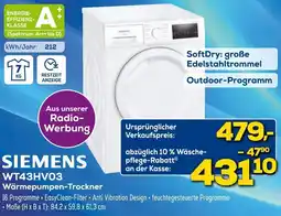 Euronics SIEMENS WT43HV03 Wärmepumpen-Trockner Angebot