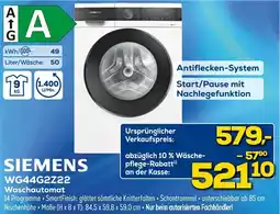 Euronics SIEMENS WG44G2Z22 Waschautomat Angebot