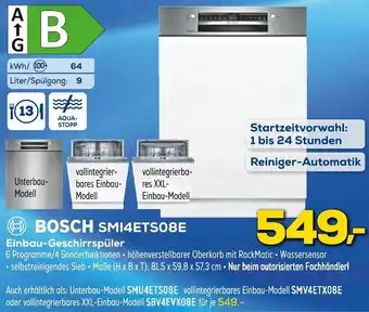 Euronics BOSCH SMI4ETS08E Einbau-Geschirrspüler Angebot