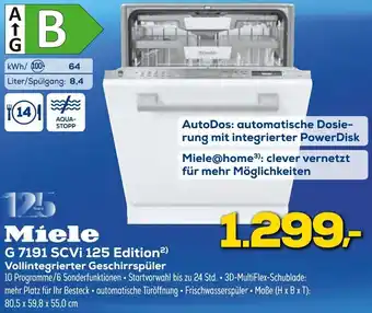 Euronics Miele G 7191 SCVi 125 Edition Vollintegrierter Geschirrspüler Angebot