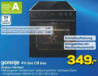 Euronics gorenje FH Set CB bas Einbau-Herdset Angebot