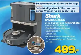 Euronics Shark RV2800ZEEU 2-in-1 Saug- und Wischroboter Angebot