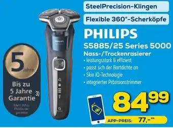 Euronics PHILIPS S5885/25 Series 5000 Nass-/Trockenrasierer Angebot