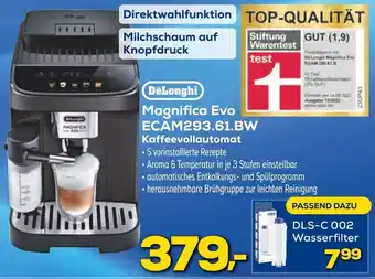 Euronics DeLonghi Magnifica Evo ECAM293.61.BW Kaffeevollautomat Angebot