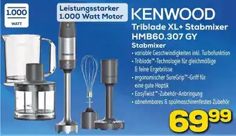 Euronics Kenwood Triblade XL+ Stabmixer HMB60.307 GY Stabmixer Angebot