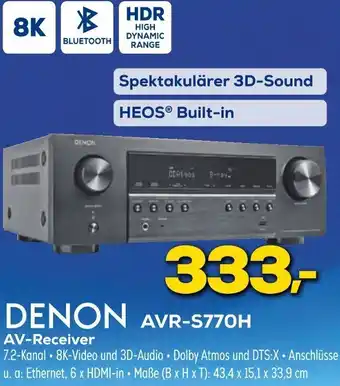 Euronics DENON AVR-S770H AV-Receiver Angebot